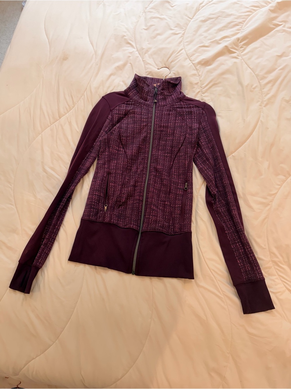 lululemon athletica Plum Heather Full-Zip Bomber Jacket